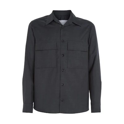 Calvin Klein Relaxed Fit Casual Button-Up Jacket Black European Style K10K111656-PC9