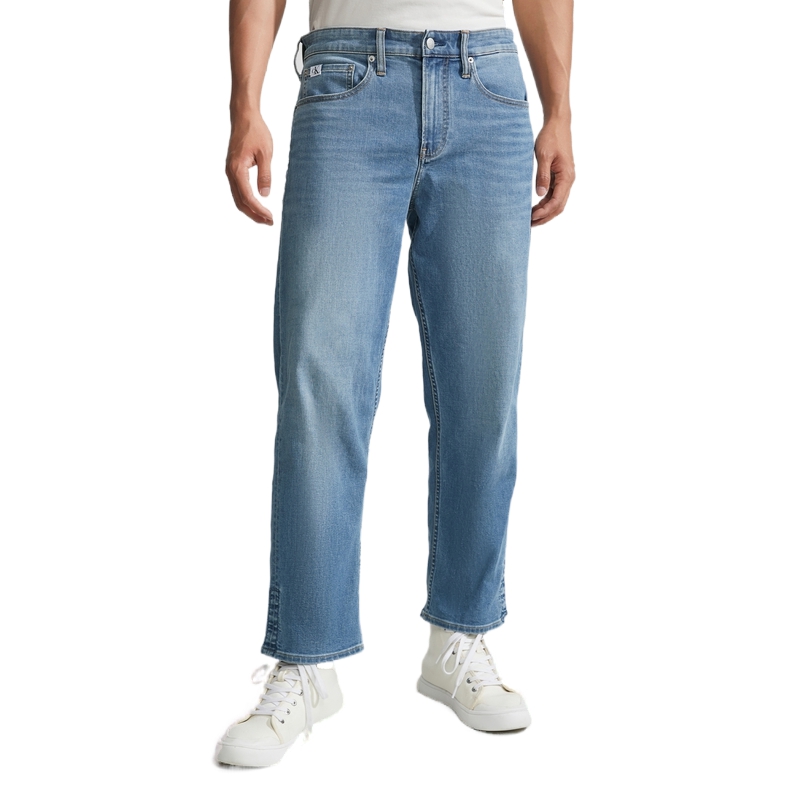 Shop CALVIN KLEIN 復古90年代快乾直筒牛仔褲 男款 J3231061A4