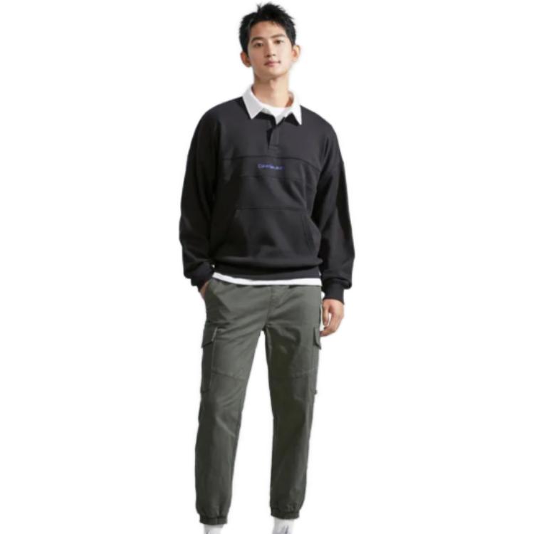 Sizing Calvin Klein 复古棉质刺绣撞色 Polo 卫衣 J324404