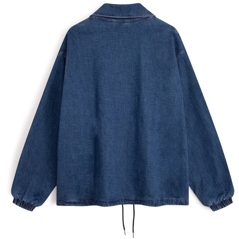 Lookbook Calvin Klein Retro Jaket Denim Quilted Ringkas - Biru Denim J325534