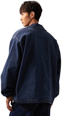 Calvin Klein Retro Simple Quilted Denim Jacket Denim Blue J325534 Purchase Calvin Klein Retro Simple Quilted Denim Jacket Denim Blue J325534