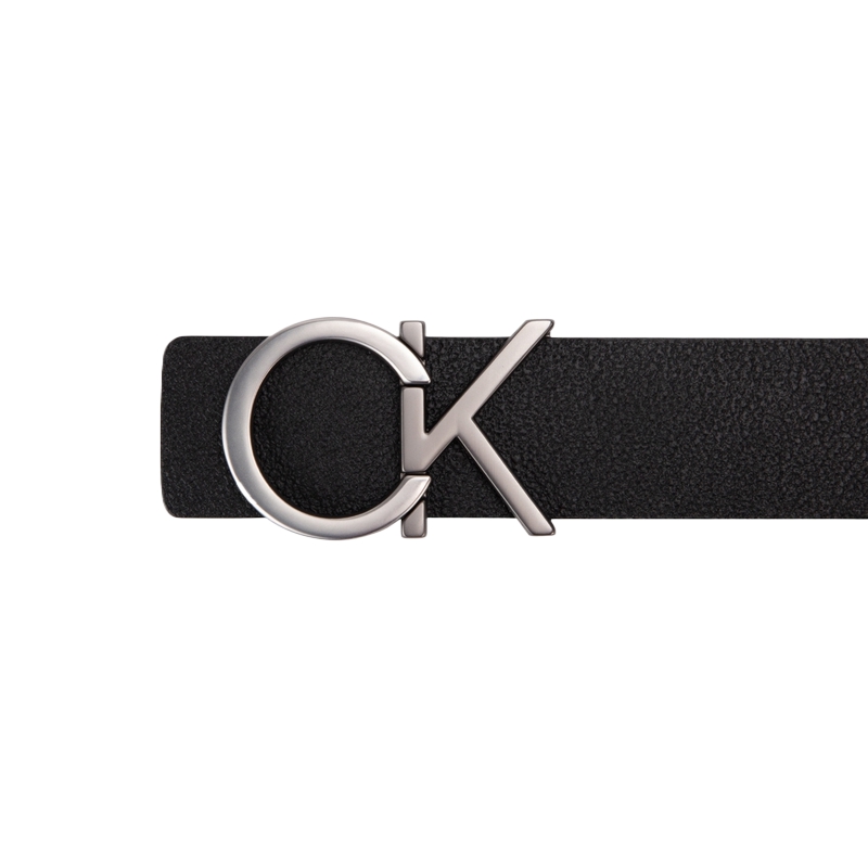 Shop Calvin Klein Reversible Business Casual Leather Belt Black 3.5cm 4D7003G
