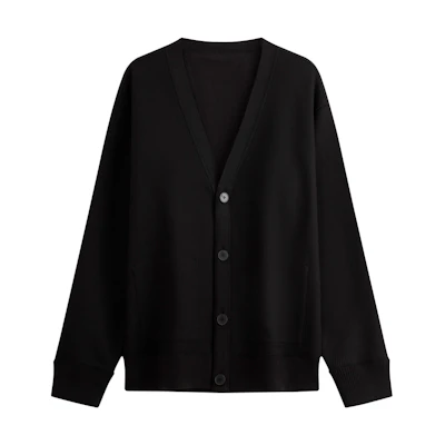 Calvin Klein Reversible Casual Knit Button V-Neck Cardigan Men Space Black. J326983