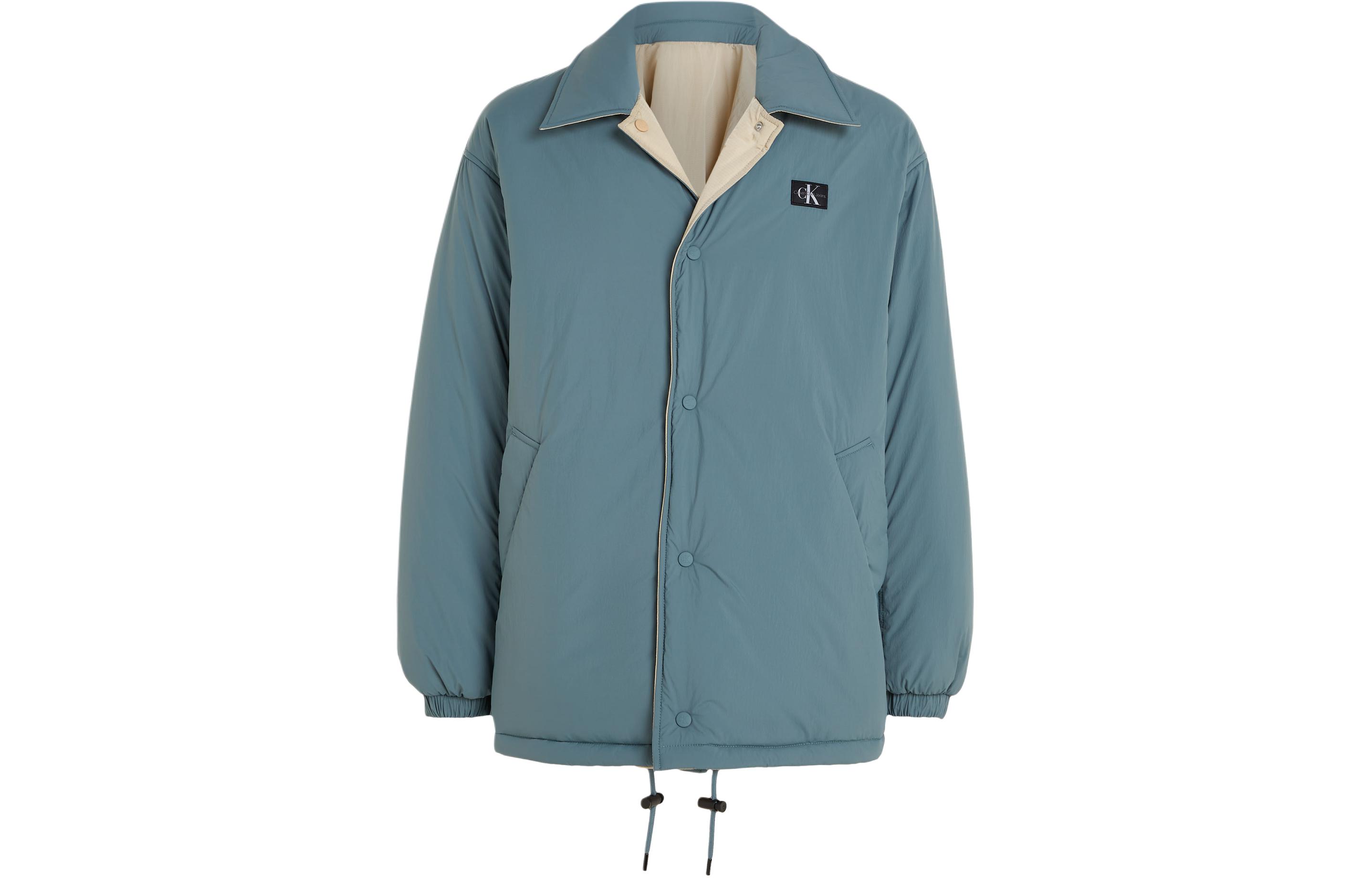 Calvin Klein Reversible Casual Quilted Jacket for Men Fairy Blue/Warm Sand J325281-CFQ