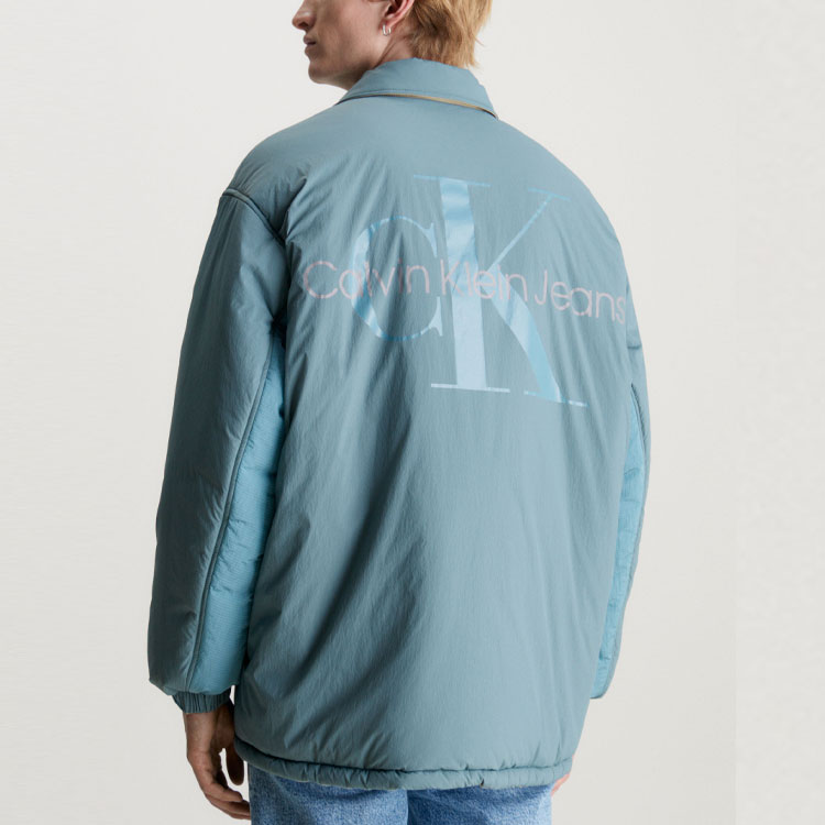 Purchase Calvin Klein男士双面休闲绗缝夹克 蓝色/暖沙色 J325281-CFQ