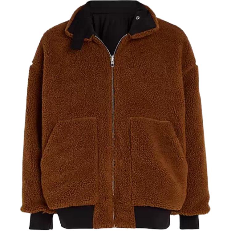 Lookbook Calvin Klein 可翻转羊毛拉链夹克 黑色长袖外套 J30J324123-BEH