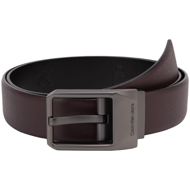 Calvin Klein Reversible Leather Belt - Grain/Smooth, Dark Brown/Black, 3.5cm 4D7002G-WFB