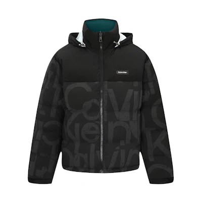 Calvin Klein Reversible Puffer Jacket with Detachable Hood Blue Unisex. J400265-BEH