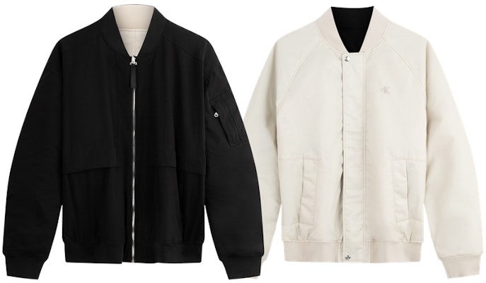 Calvin Klein Reversible Retro Bomber Jacket for Men - Space Black Quilted Coat J326656 Buy Calvin Klein Reversible Retro Bomber Jacket for Men - Space Black Quilted Coat J326656