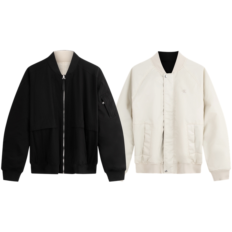 Order Calvin Klein Chaqueta Bomber Reversible Retro Hombre - Abrigo Acolchado Negro Espacial J326656