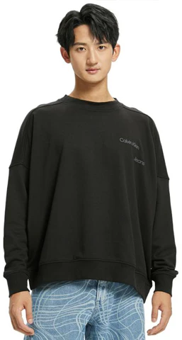 calvin-klein-ribbed-crewneck-pullover-sweatshirt-unisex-black-j400142-beh
