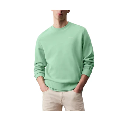 Calvin Klein Ribbed Knit Logo Print Crewneck Sweatshirt European Style - K10K109926-LHH