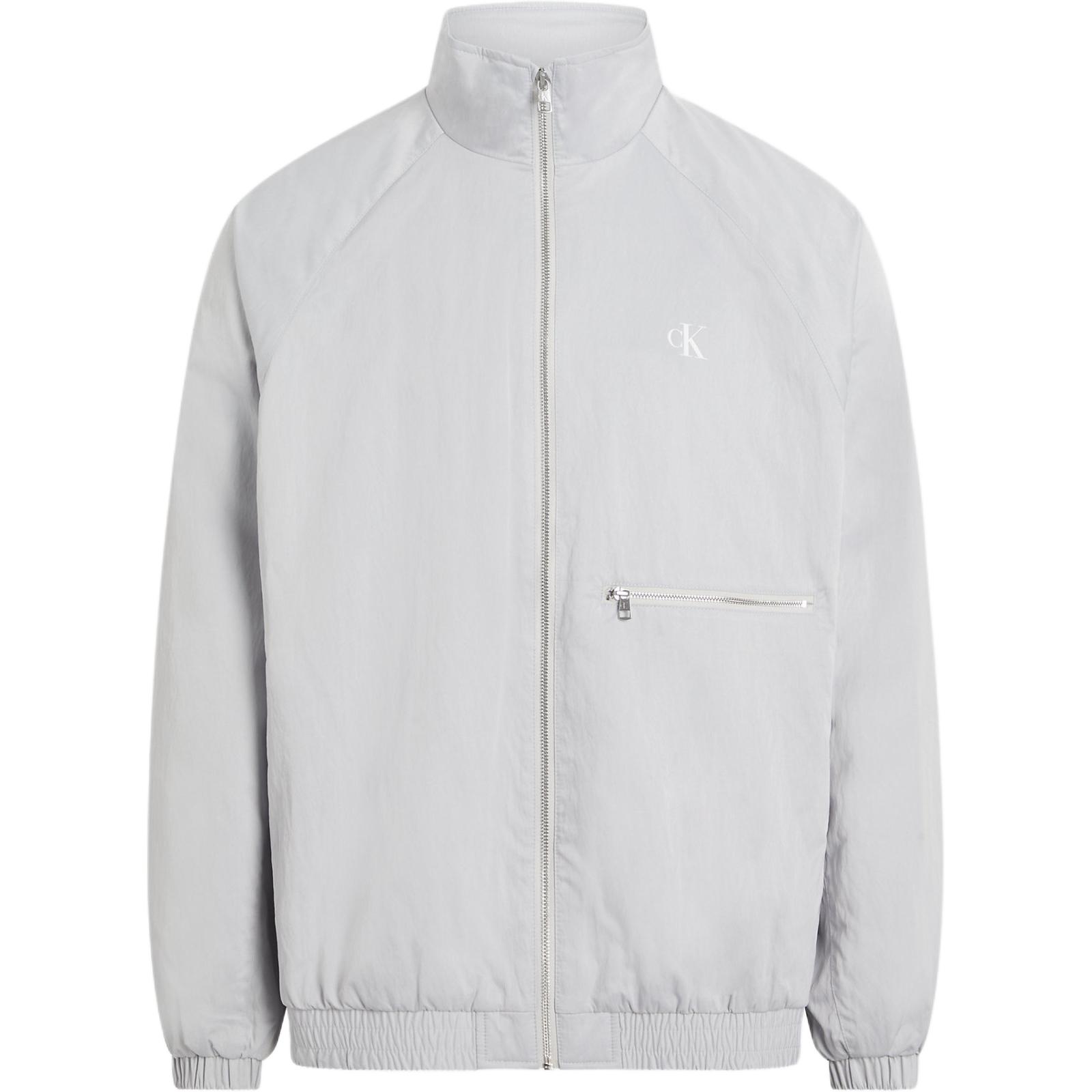 Calvin Klein Satin Twill Raglan Loose Jacket Moonrock White (EU Version) J30J325111-PC8