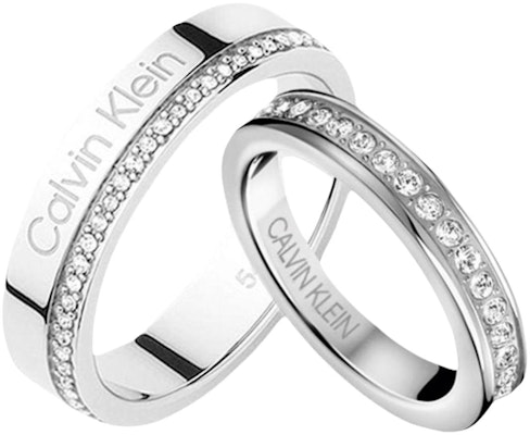 Calvin Klein Silver Crystalline Star Parallel Line Ring with Crystals (Unisex). 35000200CPKJ Buy Calvin Klein Silver Crystalline Star Parallel Line Ring with Crystals (Unisex). 35000200CPKJ