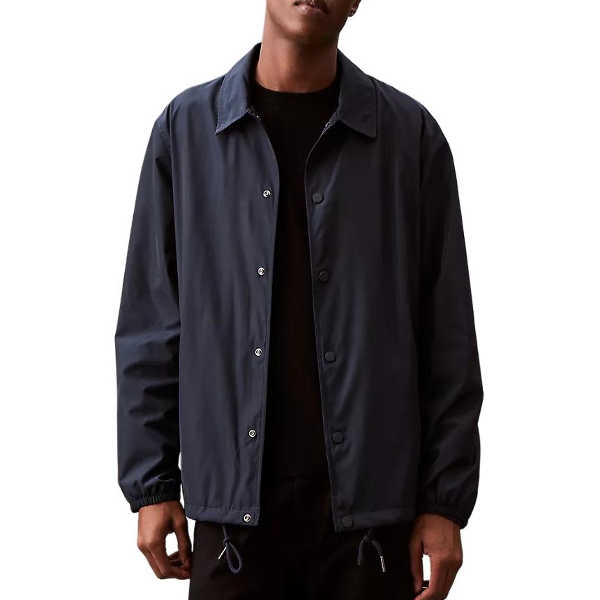 Calvin Klein Simple Sapphire Blue Solid Comfortable Long Sleeve Jacket 40BM522-410