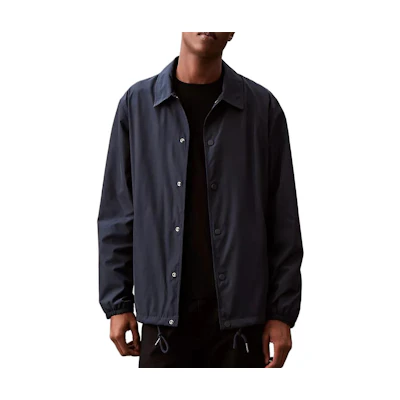 Calvin Klein Simple Sapphire Blue Solid Comfortable Long Sleeve Jacket 40BM522-410