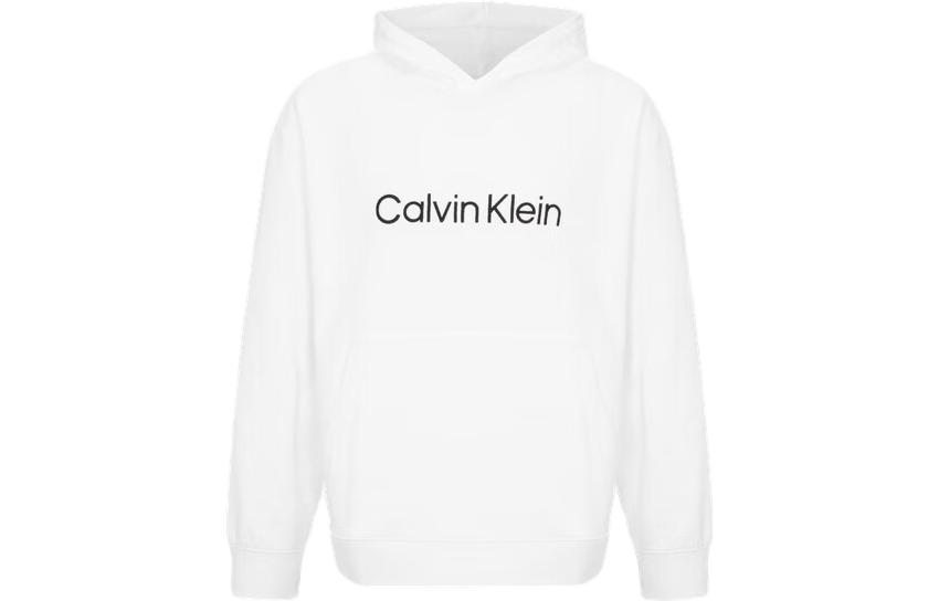 Calvin Klein Simple Series Moonlight White Logo Embroidered Hoodie 40HM231-YAA