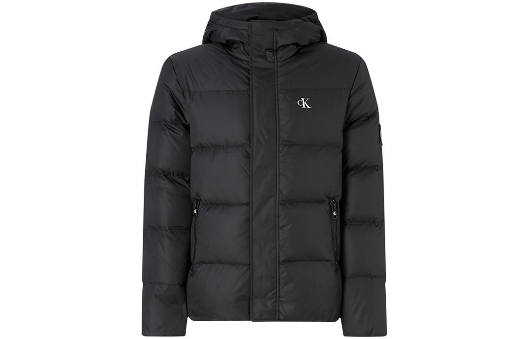 Calvin Klein Simple Warm Hooded Cotton Jacket - Black J30J316055