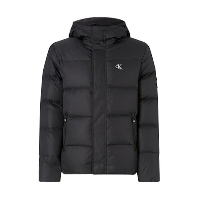Calvin Klein Simple Warm Hooded Cotton Jacket - Black J30J316055