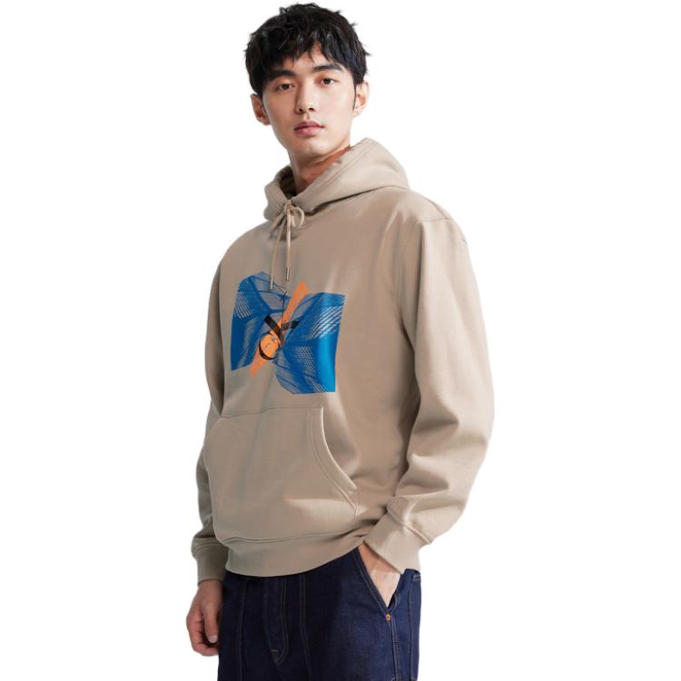 Calvin Klein Skyline Logo Loose Fit Fleece Hoodie Men - Milk Tea Brown J324104 圖 3
