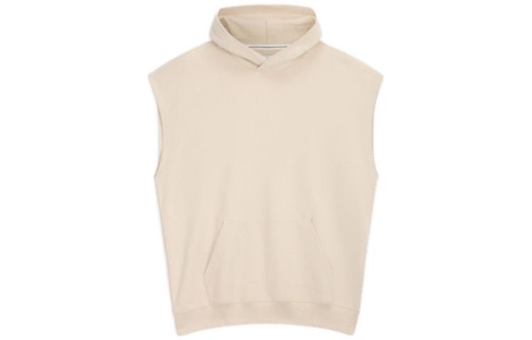 Calvin Klein Sleeveless Hoodie Letter Print Milk White J323245-ACI