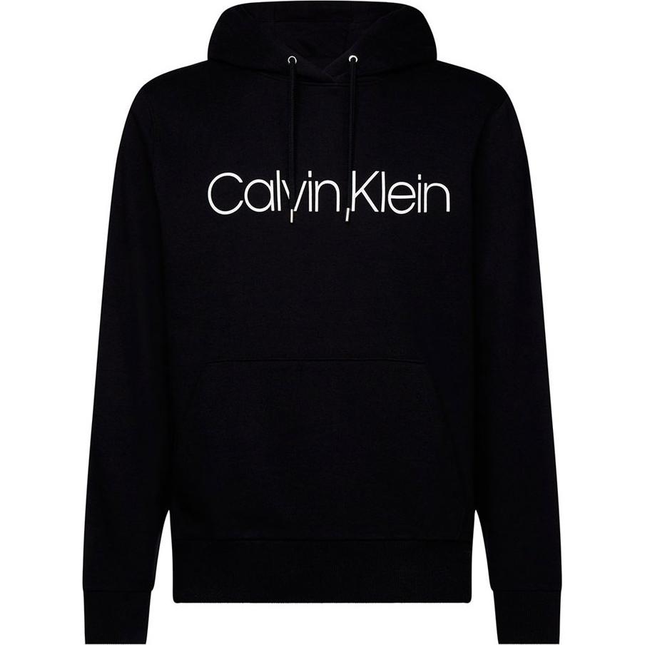 Calvin Klein Slim-Fit Black Hoodie with Letter Print K10K104060-002
