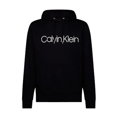 Calvin Klein Slim-Fit Black Hoodie with Letter Print K10K104060-002
