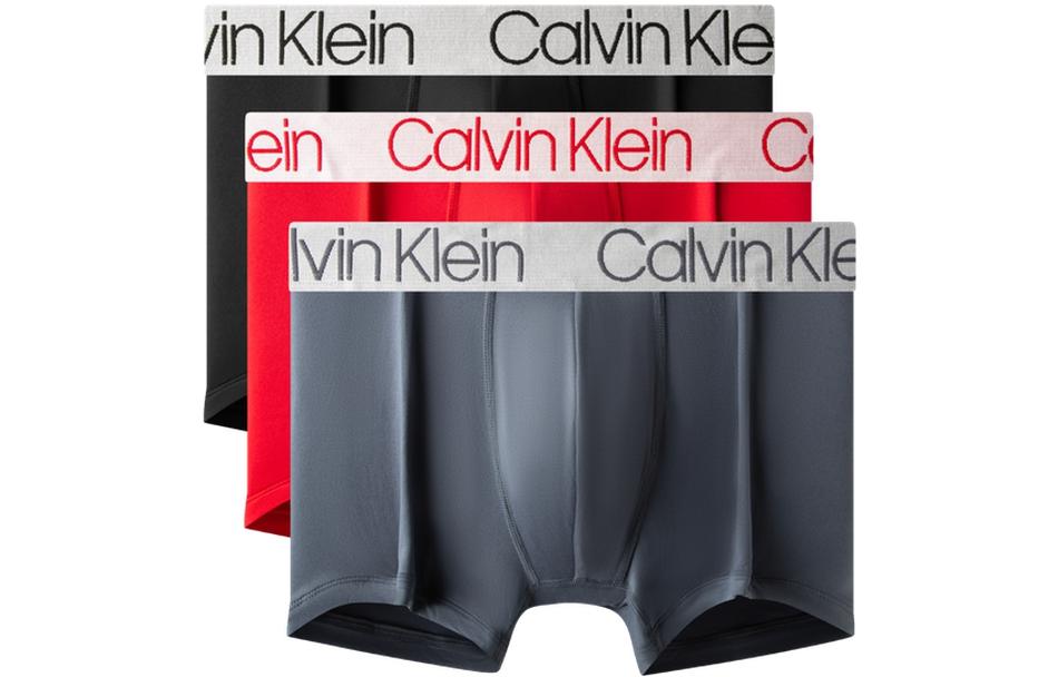 Calvin Klein Slim Fit Boxer Brief 3-Pack with Side Logo Print. NP2213O-9OR