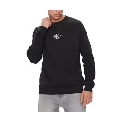 Calvin Klein Slim Fit Crewneck Long Sleeve Sweatshirt Black J30J325671-BEH