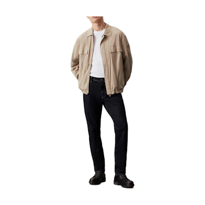 Calvin Klein Slim Fit Zip-Up Logo Jacket Clay Yellow European Edition K10K112778-PKR