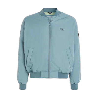 Calvin Klein Soft Letter Logo Casual Bomber Jacket Fairy Blue ( EU Edition) J30J324657-CFQ