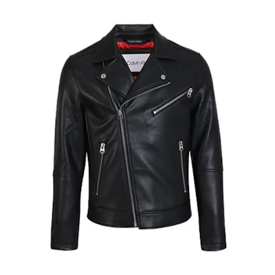 Calvin Klein Solid Black Full-Zip Long Sleeve Jacket for Men K10K107490-BEH