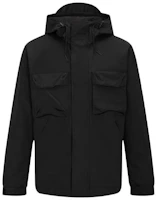 Calvin Klein Solid Black Hooded Drawstring Sports Jacket J322645-BEH Calvin Klein Solid Black Hooded Drawstring Sports Jacket J322645-BEH