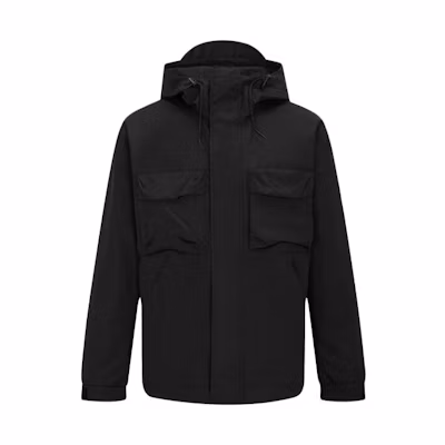 Calvin Klein Solid Black Hooded Drawstring Sports Jacket J322645-BEH