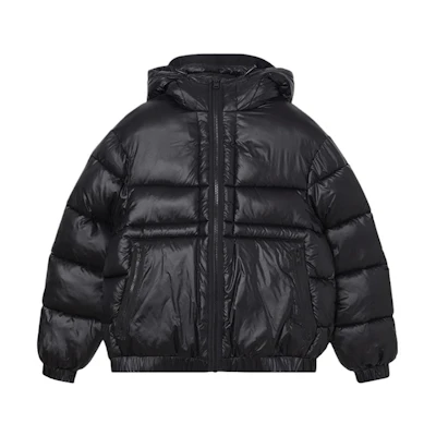 Calvin Klein Solid Black Hooded Jacket J30J321976-BEH