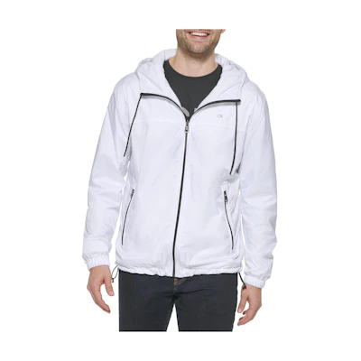 Calvin Klein Solid Color Casual Hoodie Jacket White () CM234687-WHITE