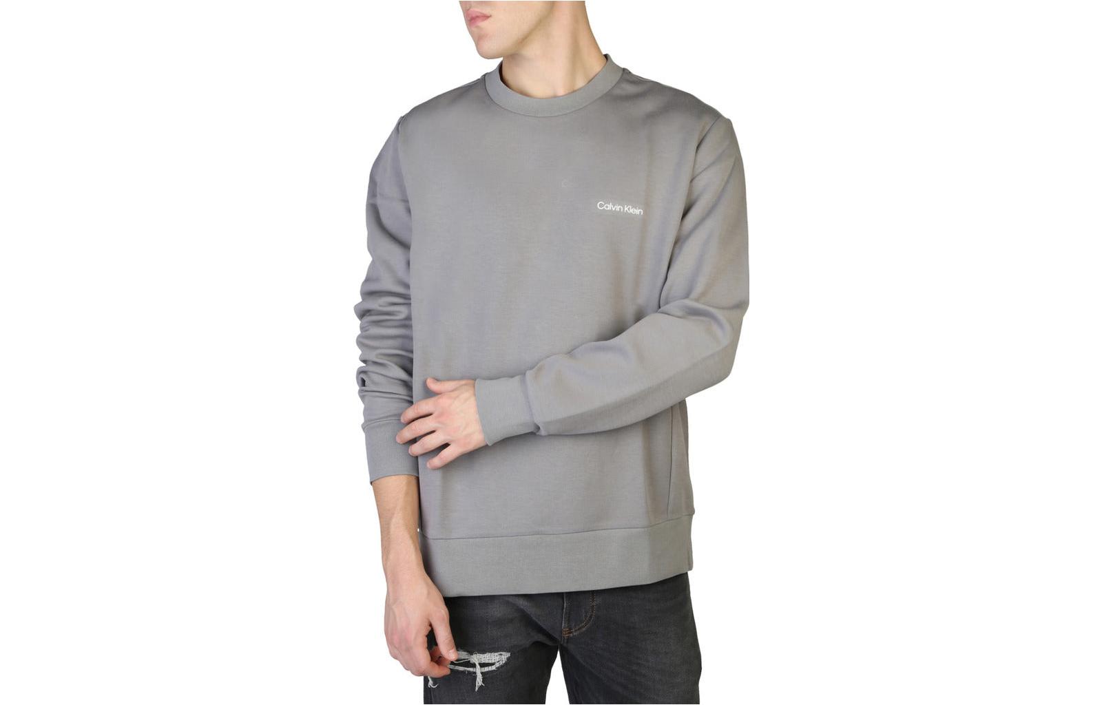 Calvin Klein Solid Color Crewneck Long Sleeve Sweatshirt Grey () K10K109926-PQ6