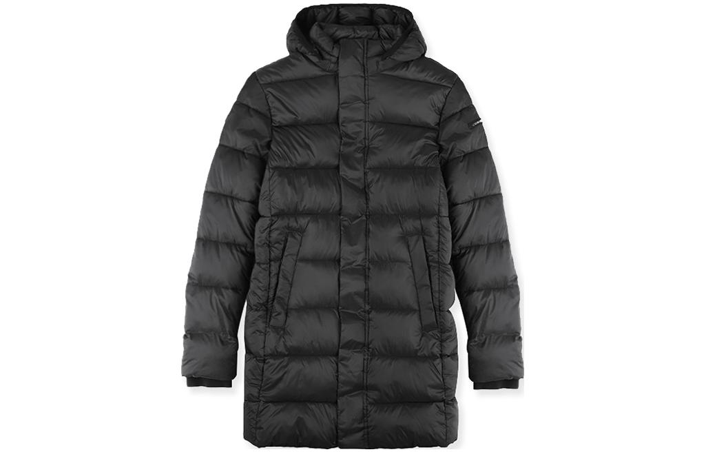 Calvin Klein Solid Color Hooded Long Sleeve Jacket Black CM051357-BLK