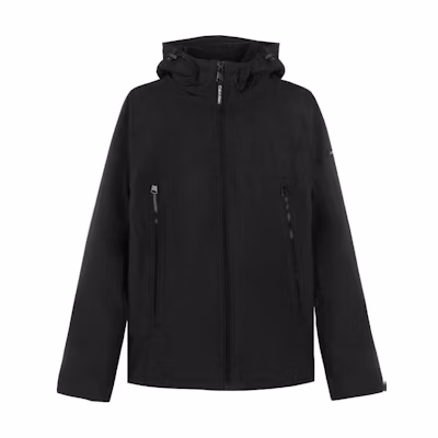 Calvin Klein Solid Color Hooded Long Sleeve Jacket Black () CM105270-BLACK