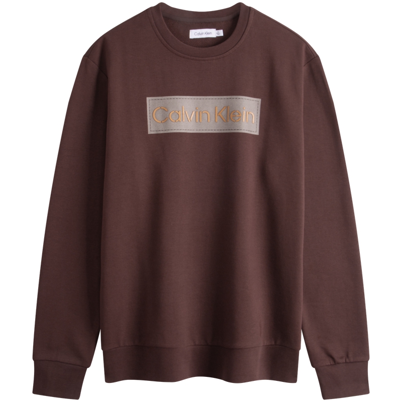 Calvin Klein Solid Color Logo Print Crewneck Pullover Sweatshirt 40QM851 圖 2