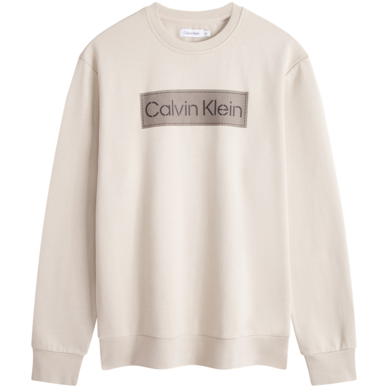 Calvin Klein Solid Color Logo Print Crewneck Pullover Sweatshirt 40QM851 圖 4