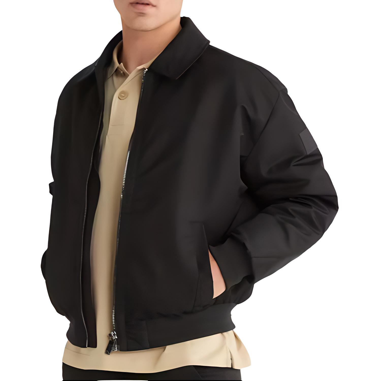 Calvin Klein Solid Color Long Sleeve Jacket Black K10K110692-BEH