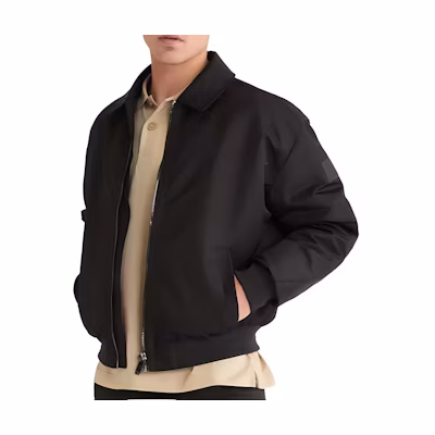 Calvin Klein Solid Color Long Sleeve Jacket Black K10K110692-BEH