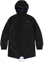 Calvin Klein Solid Color Mid-Length Hooded Jacket Black () J313103-099 Calvin Klein Solid Color Mid-Length Hooded Jacket Black () J313103-099