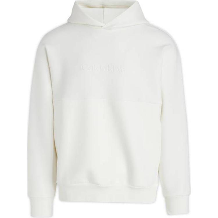 Calvin Klein Solid Color White Hoodie K10K108058-YAH