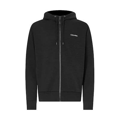 Calvin Klein Solid Color Zip-Up Hoodie Jacket Black K10K108865BEH