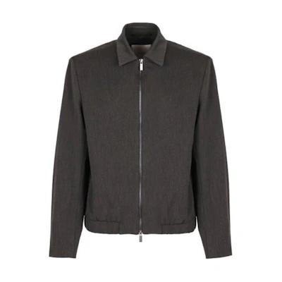 Calvin Klein Solid Color Zip-Up Long Sleeve Jacket Grey () K10K113630BAC