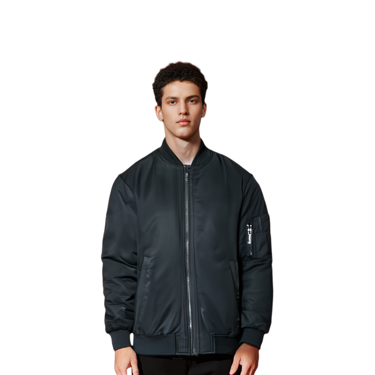 Details for Calvin Klein 純色拉鍊長袖外套 黑色 K10K109907