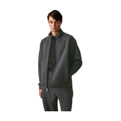Calvin Klein Solid Comfort High-Neck Raglan Jacket Asphalt 40EM216-BAC