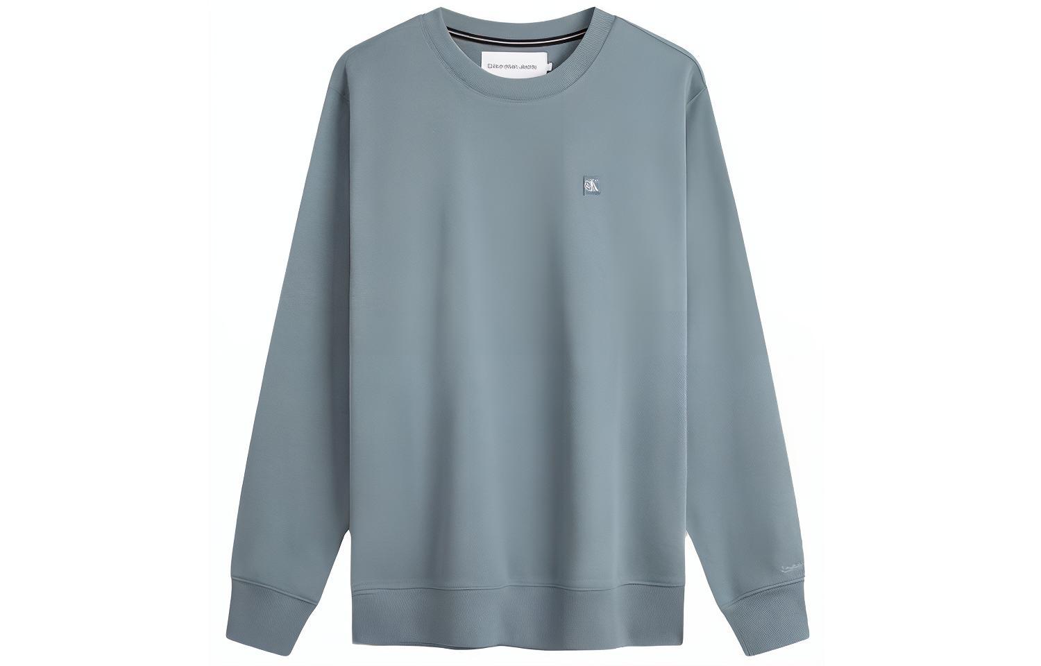 Calvin Klein Solid Crewneck Pullover Sweatshirt Grey Green Men J320775-CFQ